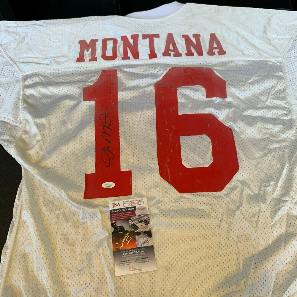 Vintage Joe Montana Signed Wilson San Francisco 49ers Game Model Jersey JSA COA