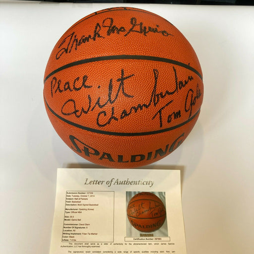 Wilt Chamberlain NBA Legends Multi Signed Official Game Basketball JSA COA