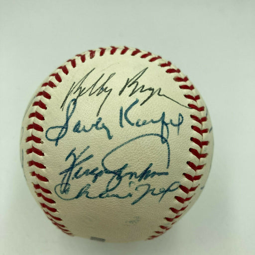 Sandy Koufax HOF Multi Signed Cracker Jack Old Timers Game Baseball Beckett COA