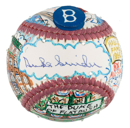 Duke Snider Signed Charles Fazzino Hand Painted Pop Art Baseball Steiner