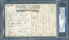 Honus Wagner Signed Handwritten Postcard To His Wife Bess PSA DNA COA