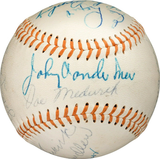 Joe Medwick Pie Traynor Lefty Grove HOF Signed Baseball PSA DNA & Beckett COA