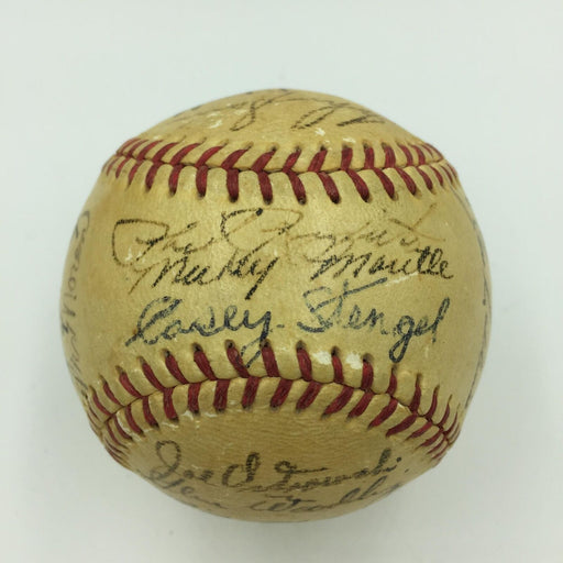 1952 NY Yankees World Series Champs Team Signed Baseball Mickey Mantle JSA COA