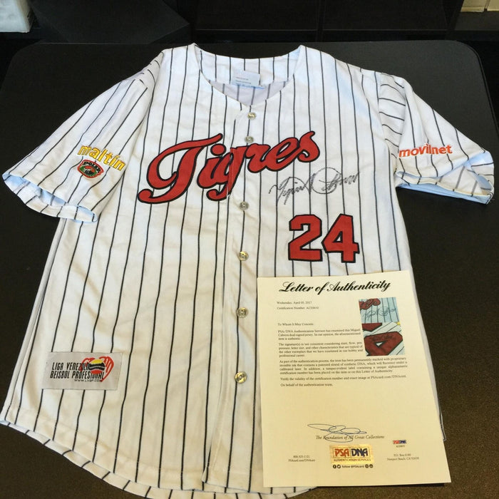 Miguel Cabrera Twice Signed Authentic Tigers Winter League Jersey PSA Showpieces Sports