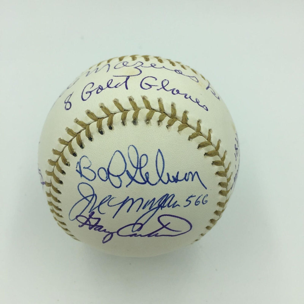 Beautiful Gold Glove Winners Signed Baseball 11 Sigs Gary Carter PSA DNA COA