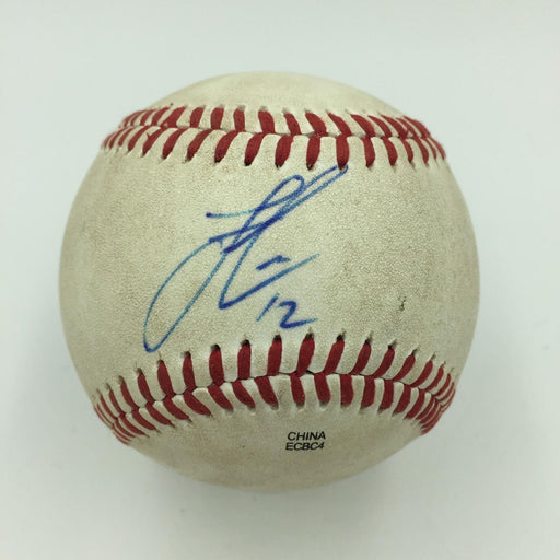 2014 Francisco Lindor Pre Rookie Signed Game Used Arizona League Baseball JSA