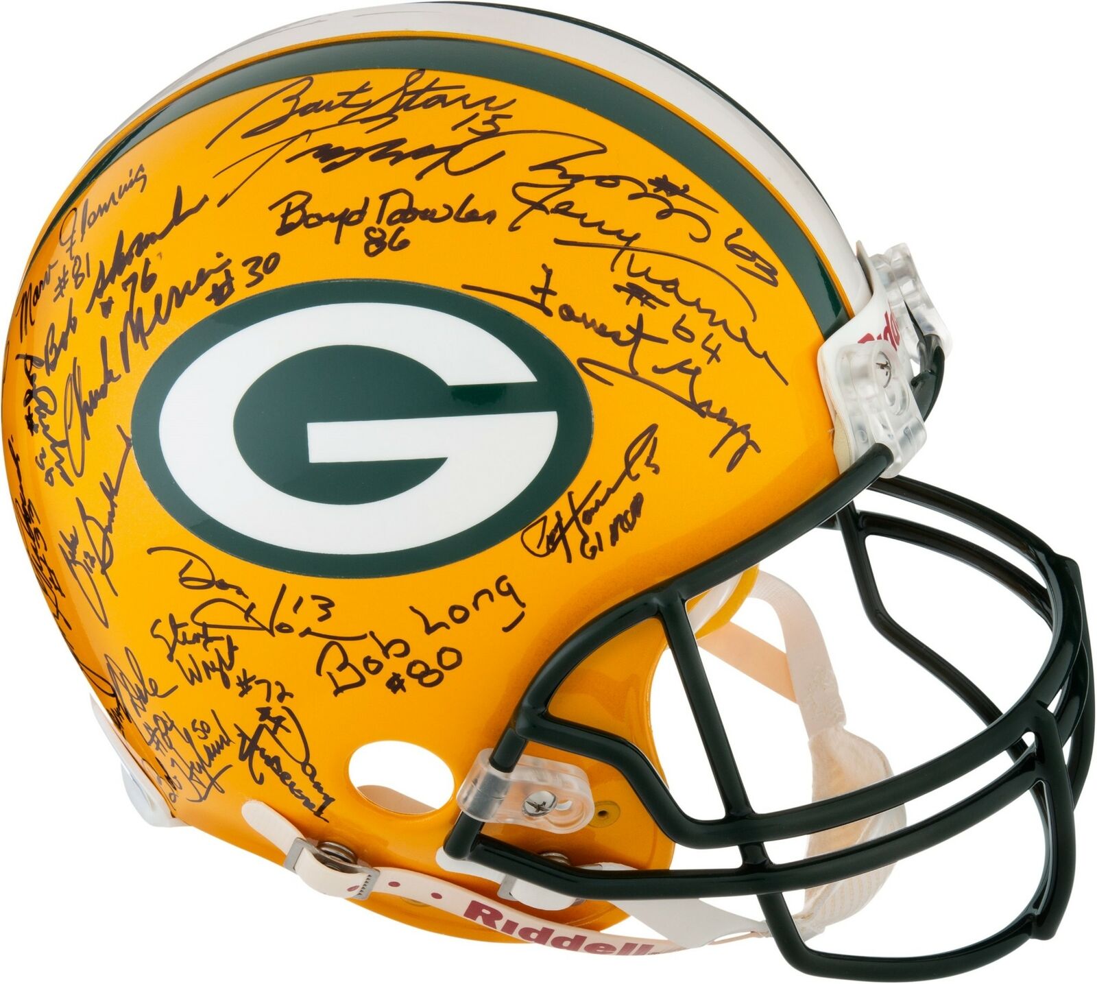 1966 & 1967 Green Bay Packers Super Bowl I & II Champs Team Signed Hel —  Showpieces Sports