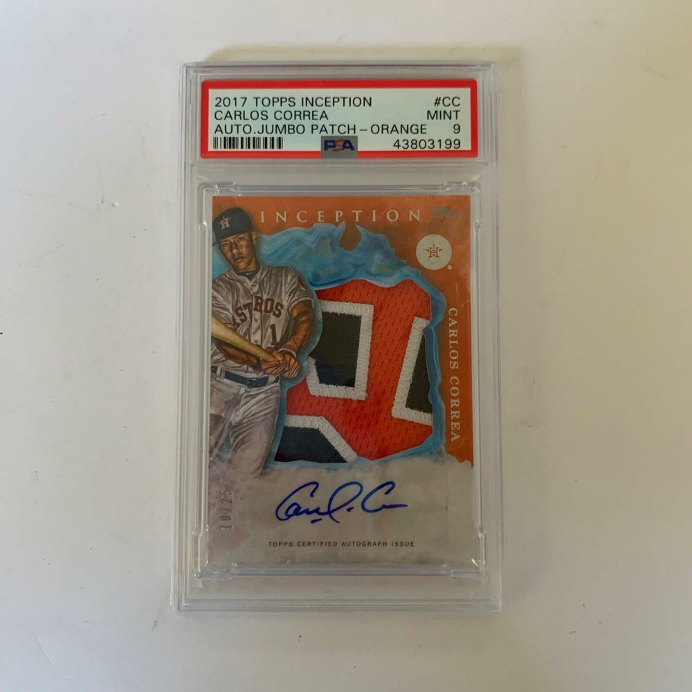 2017 Topps Inception Carlos Correa Auto Jumbo Patch RC #10/25 PSA 9 Mint
