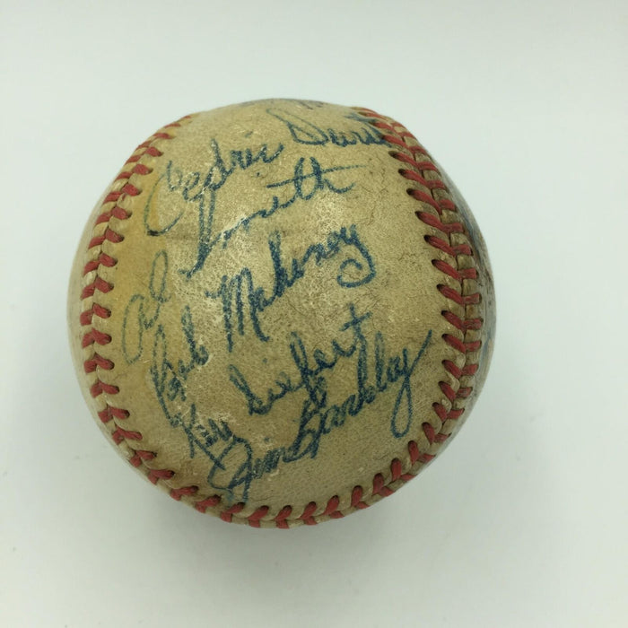 Rare Cedric Durst Team Signed National League Baseball 1927 Yankees With JSA COA