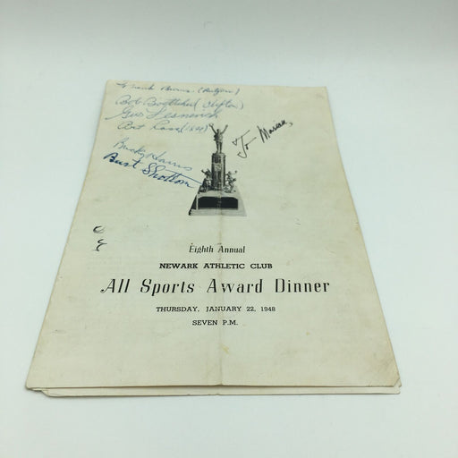 1948 NJ Dinner Program Signed Bucky Harris Burt Schotton Gus Lesnevichn PSA DNA