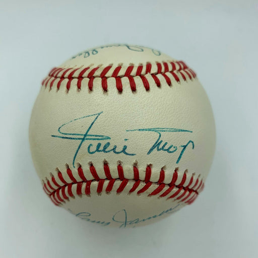 Willie Mays Bobby Thomson Shot Heard 'Round The World 1951 Signed Baseball PSA