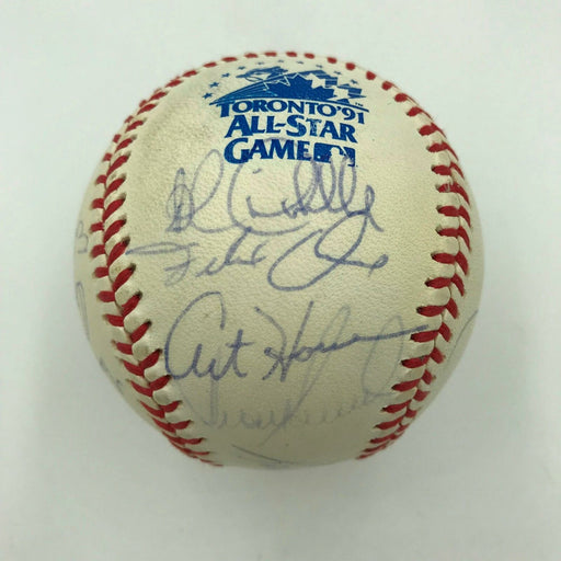 1991 All Star Game Team Signed Baseball Barry Larkin Ozzie Smith PSA DNA