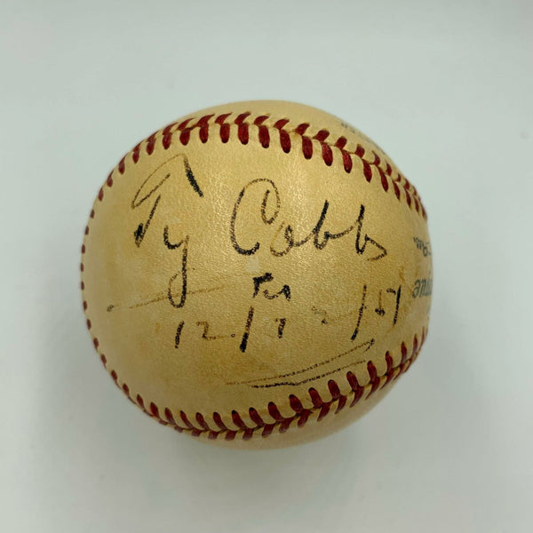 The Finest Ty Cobb & Honus Wagner Dual Signed National League Baseball JSA COA
