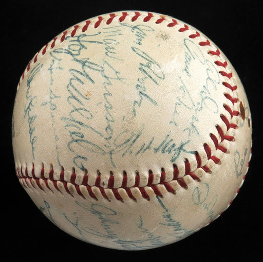 1954 New York Giants World Series Champs Team Signed Baseball Willie Mays JSA