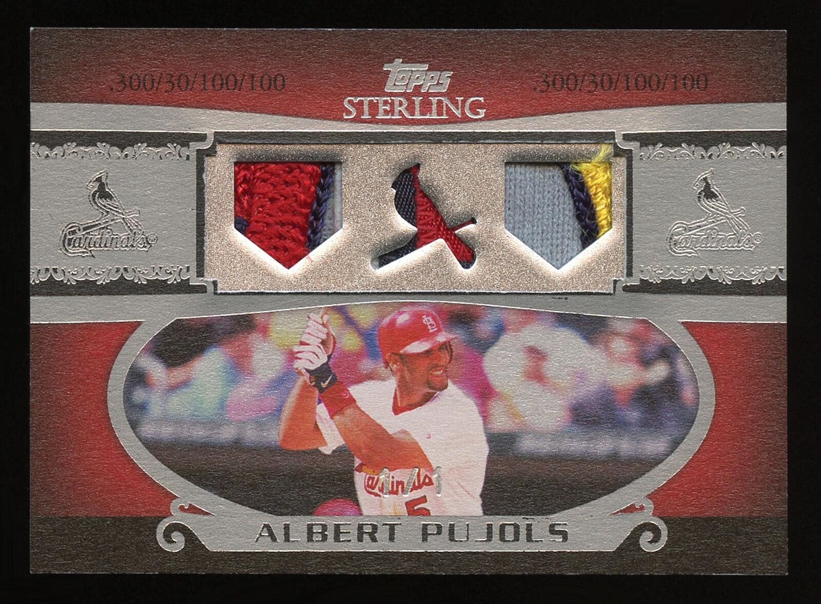 Rare 2007 Topps Sterling Albert Pujols #1/1 One Of One Game Used Patch Card