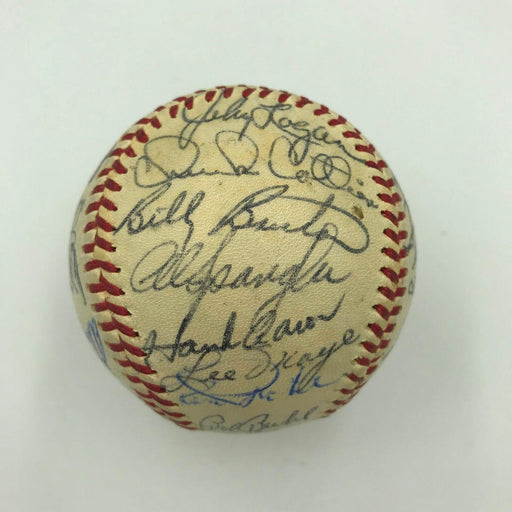 Nice 1960 Milwaukee Braves Team Signed NL Baseball Hank Aaron Eddie Mathews JSA