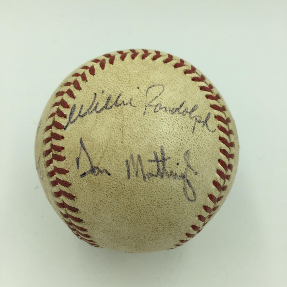 1987 All Star Game Don Mattingly Rickey Henderson Signed Game Used Baseball JSA