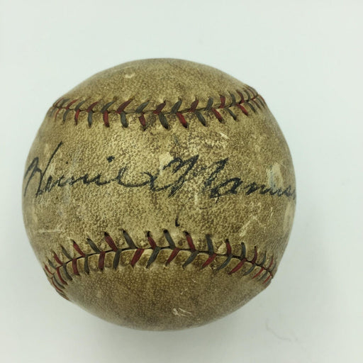 1925 Heinie Manush Single Signed Home Run Game Used American League Baseball JSA