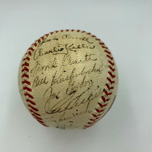 Rare 1940 New York Yankees Team Signed AL Baseball 25 Sigs Joe Dimaggio JSA COA