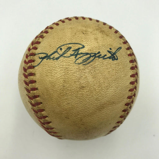 1940's Phil Rizzuto Playing Days Signed Game Used AL Harridge Baseball PSA DNA