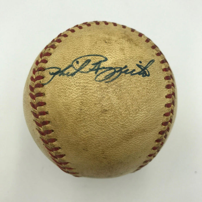 1940's Phil Rizzuto Playing Days Signed Game Used AL Harridge Baseball PSA DNA