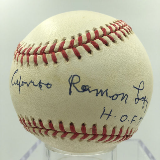 RARE Alfonso Ramon Al Lopez HOF 1977 Full Name Signed AL Baseball PSA DNA COA