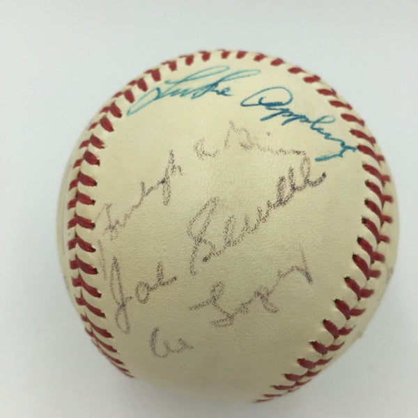 Joe Cronin Whitey Ford Ernie Banks Stan Musial HOF Multi Signed Baseball PSA DNA