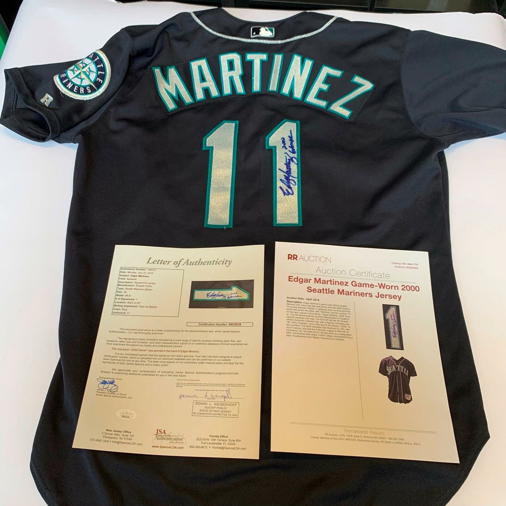 Edgar Martinez Signed Game Used 2000 Seattle Mariners Jersey JSA & PSA —  Showpieces Sports