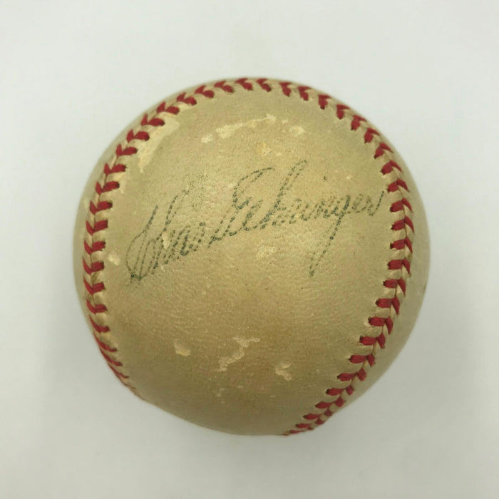 Vintage 1940's Charlie Gehringer Signed Baseball Detroit Tigers HOF PSA DNA COA