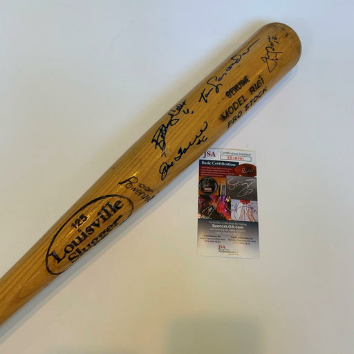 Joe Torre Tommy Lasorda Tony La Russa Bobby Cox HOF Managers Signed Bat JSA COA