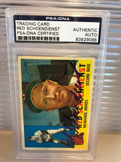 Red Schoendienst Signed Autographed 1960 Topps Baseball Card  PSA DNA COA