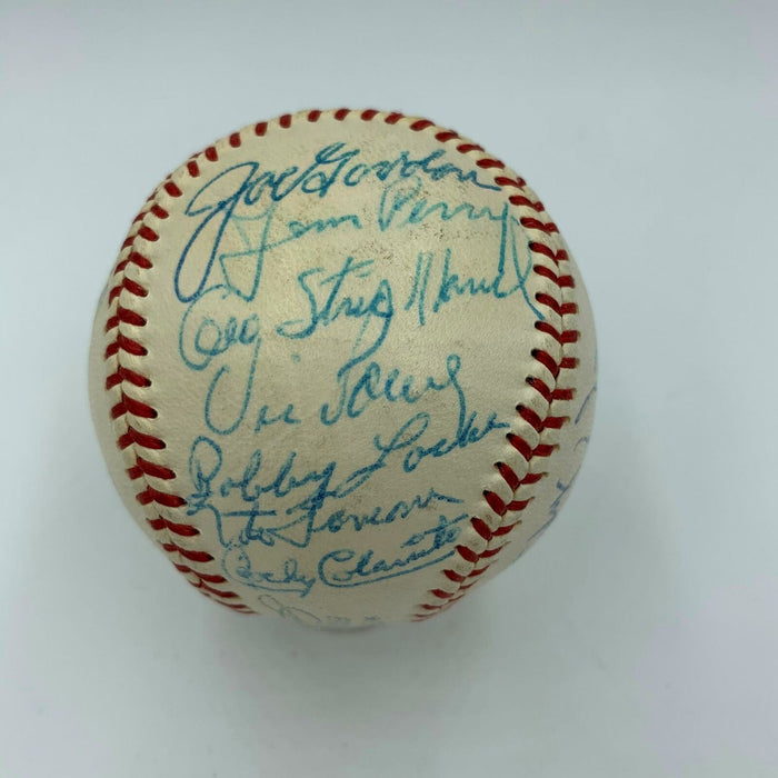 Nice 1959 Cleveland Indians Team Signed Baseball Joe Gordan With JSA COA