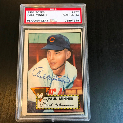 1952 Topps Paul Minner Signed Autographed Baseball Card PSA DNA COA