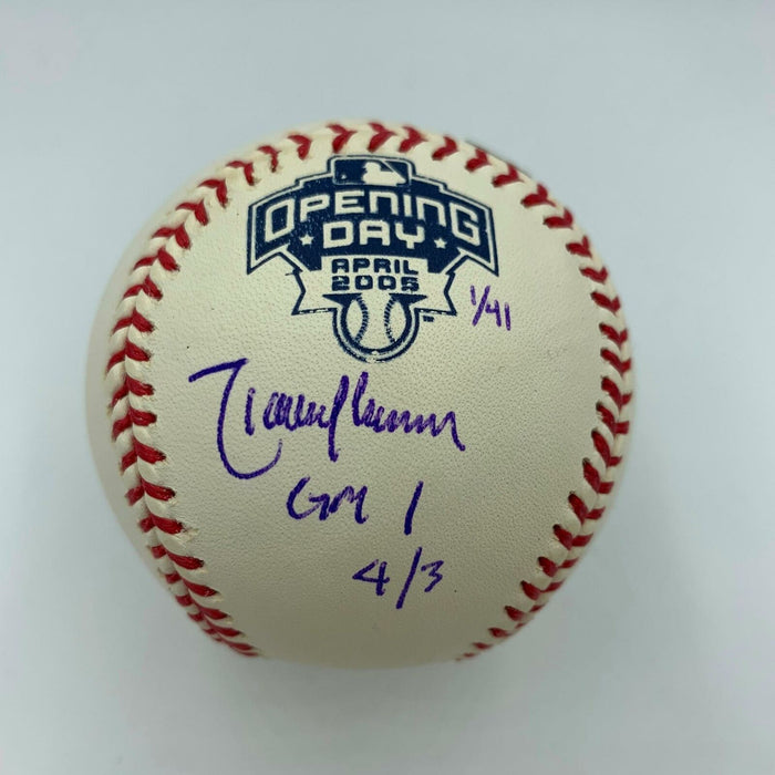 Beautiful Randy Johnson Opening Day Signed Heavily Inscribed Baseball Steiner