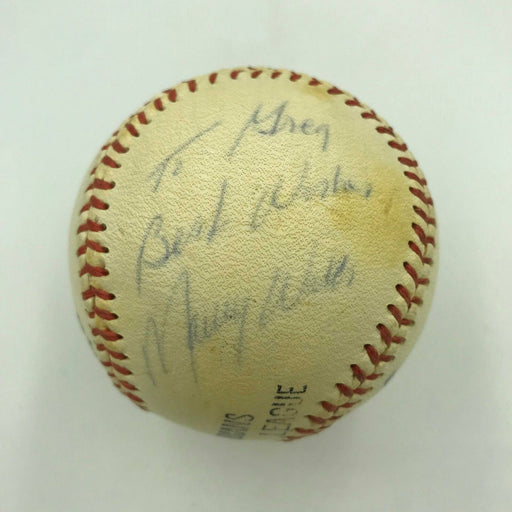 1958 Maury Wills Pre Rookie Signed Spokane Indians Minor League Baseball JSA COA