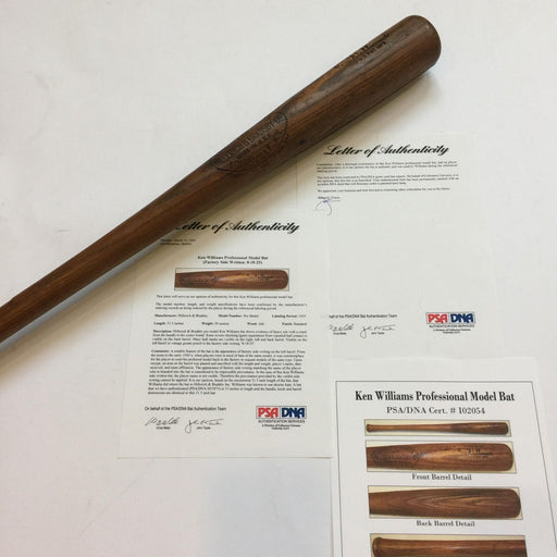 Extraordinary Ken Williams 1925 Game Used Side Written Baseball Bat PSA DNA COA