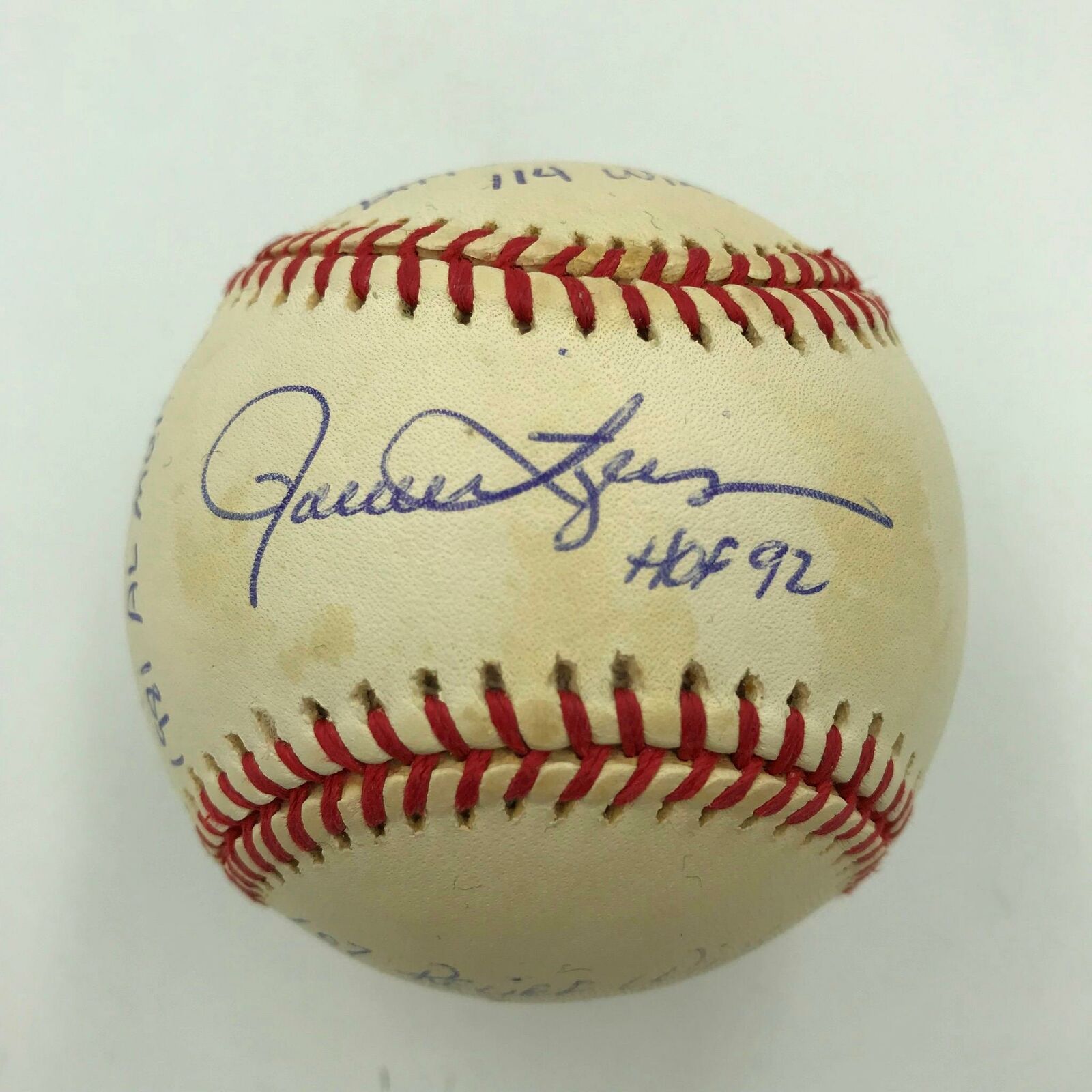 Rollie Fingers HOF 92 Autographed Baseball