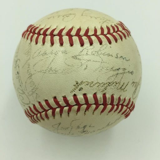 1947 New York Yankees World Series Champs Team Signed Baseball Joe Dimaggio PSA