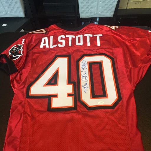 1990s Mike Alstott Signed Tampa Bay Buccaneers Game Issued Wilson Jersey JSA COA