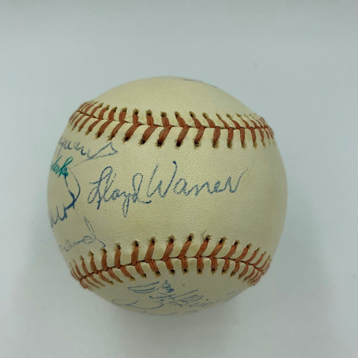 1975 Hall Of Fame Induction Signed Baseball Lloyd Waner Marquard Ruffing JSA COA