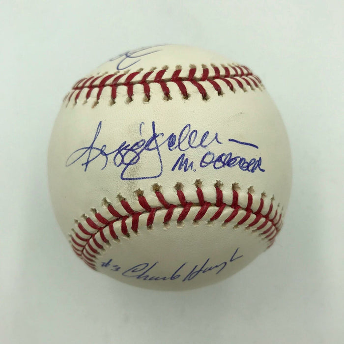 Reggie Jackson 1977 World Series 3 Home Runs Signed Baseball With All Pitchers