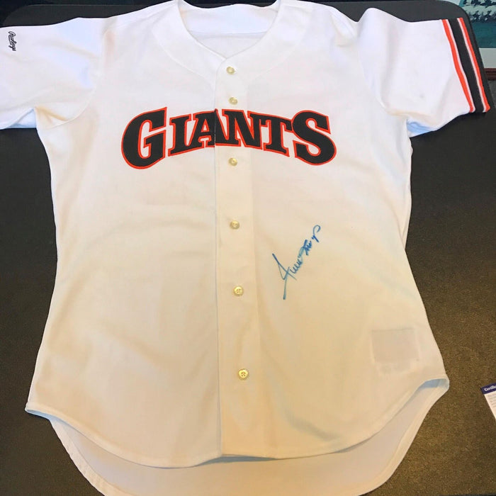 Willie Mays Signed Authentic San Francisco Giants Game Issued Jersey PSA DNA