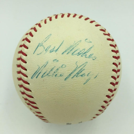 The Finest 1952 Willie Mays Rookie Single Signed National League Baseball JSA