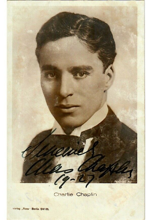 Beautiful Charlie Chaplin Signed Autographed 1927 Photo With JSA COA