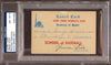 Jimmie Foxx Signed 1939 New York World Fair Laurel Card PSA DNA N MINT 8