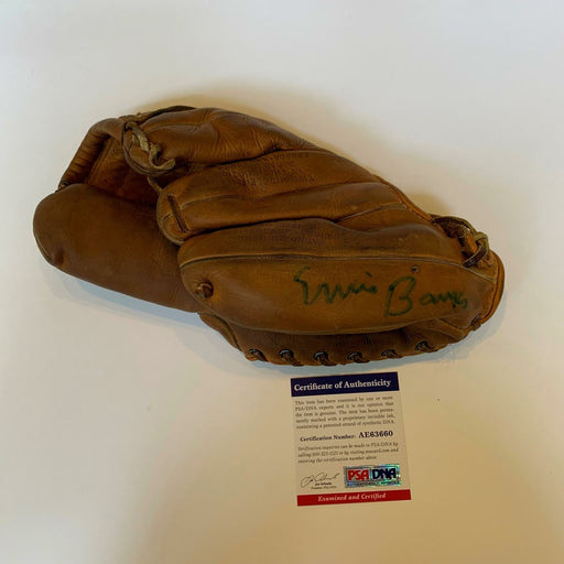 Beautiful 1950's Ernie Banks Signed Game Model Baseball Glove With PSA DNA COA