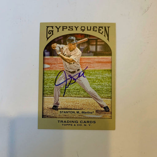 Giancarlo Stanton Signed 2011 Topps Gypsy Queen Baseball Card With JSA COA