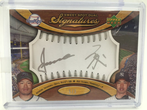 Akinori Iwamura Kei Igawa 2007 Upper Deck Sweet Spot Auto Autograph /5