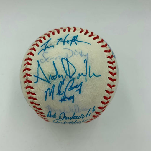 Rare Trevor Hoffman Pre Rookie 1989 Billings Mustangs Team Signed Baseball PSA