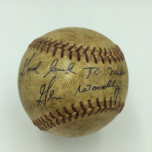 1950's Gene Woodling Signed Game Used National League Baseball PSA DNA COA